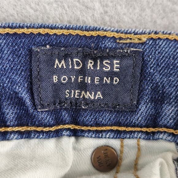 Lucky Brand Jeans Womens Size 10/30 Midrise Boyfriend Sienna Distressed - Picture 11 of 16